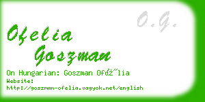 ofelia goszman business card